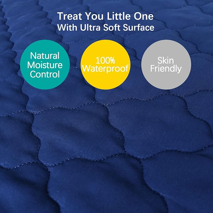 Crib Mattress Protector Sheets Fitted Waterproof Crib Mattress Pad Cover - Image 3