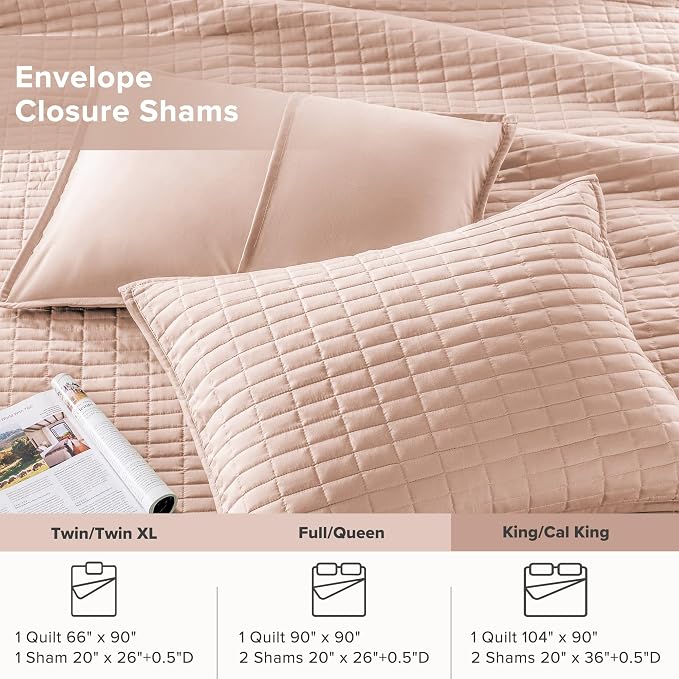 Comfort Spaces Kienna Quilt Set- Double Sided Stitching Design Summer Blanket - Image 5
