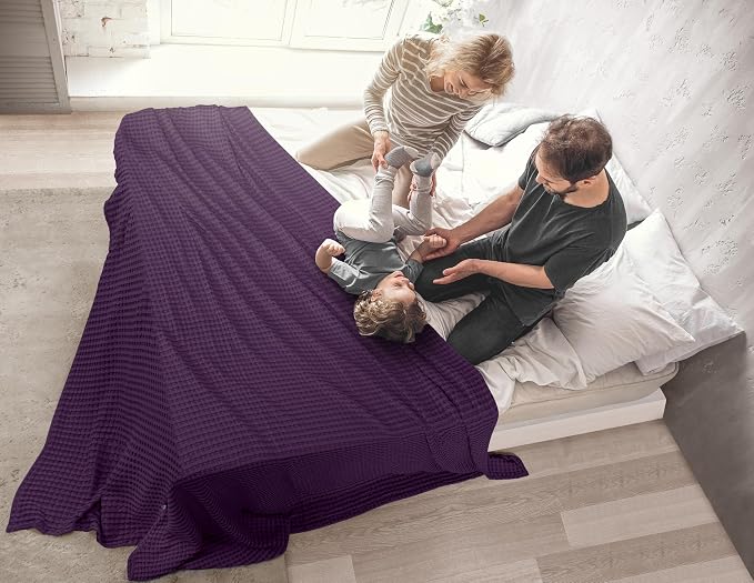 Utopia Bedding 100% Cotton Waffle Weave Blanket King Size - Image 4