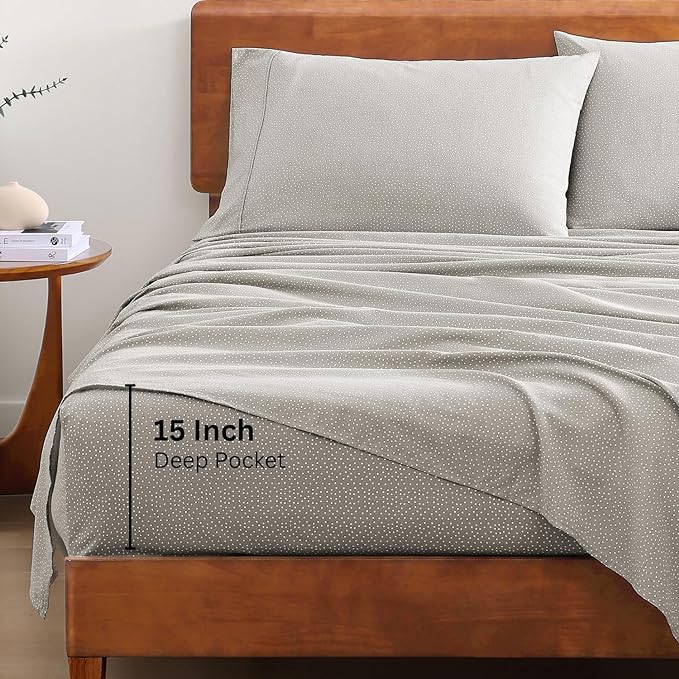 LANE LINEN 100% Organic Cotton Queen Sheets, Fade Resistant Printed Soft & - Image 4