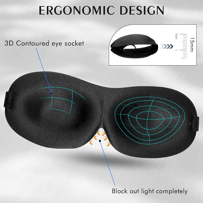 Bonuci 12 Pack Sleep Mask Blackout 3D Eye Mask - Image 2