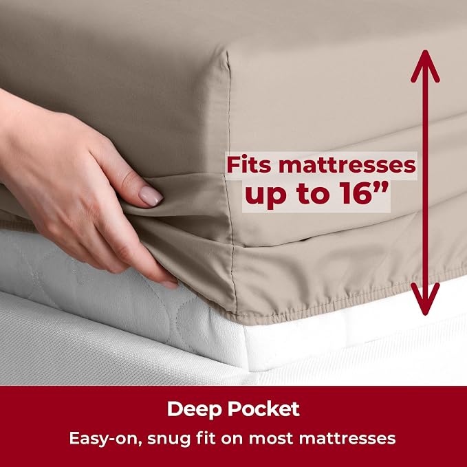 Mellanni Split King Sheets Set - Image 5