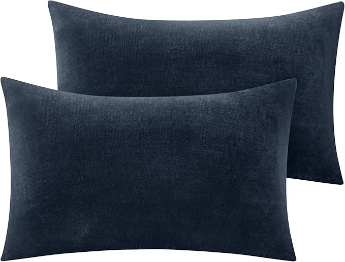 BEDELITE Flannel Pillow Cases Queen Size Set of 2, Super Soft Fleece Pillowcases by BEDELITE