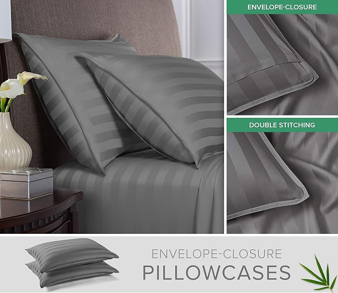 Pure Bamboo Queen Sheets, Genuine 100% Organic Viscose Derived from Bamboo Bed - Image 3