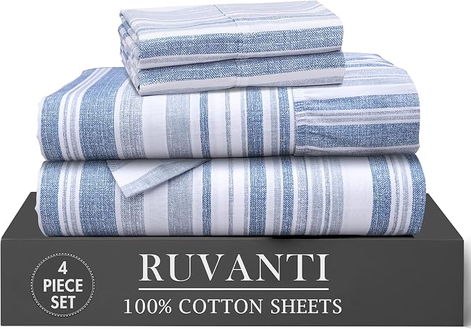 RUVANTI 4 Pcs Cotton Sheets by Ruvanti