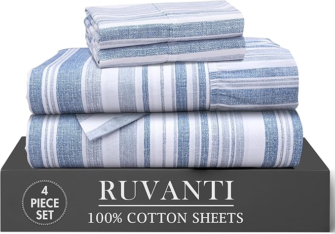 RUVANTI 4 Pcs Cotton Sheets by Ruvanti