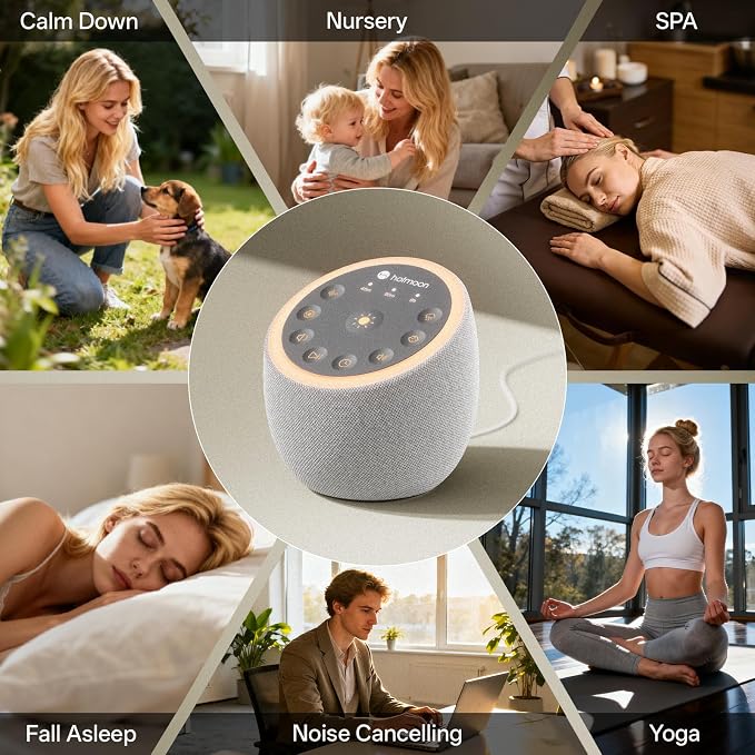 Hotmoon Sound Machine for Sleep, Cocoon 2 White Noise Sound Machine - Image 6