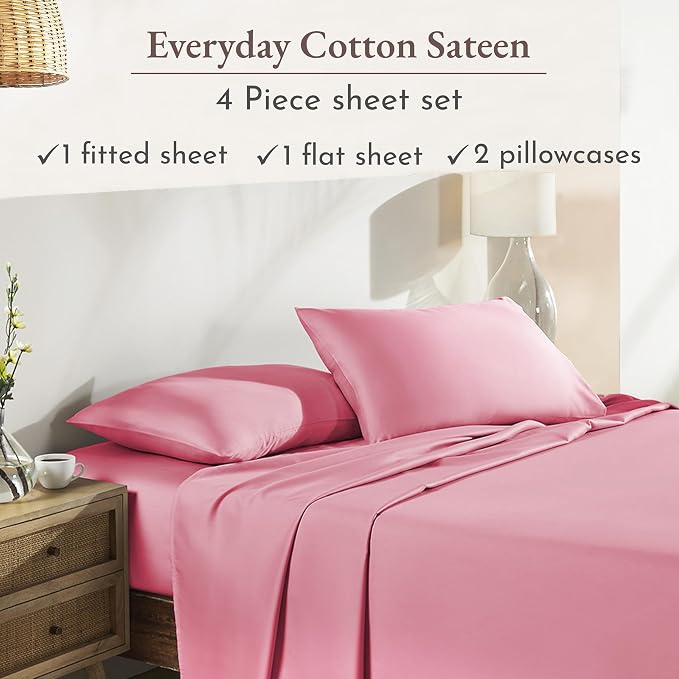 California Design Den Natural 100% Cotton Sheets King Size Set - Image 4