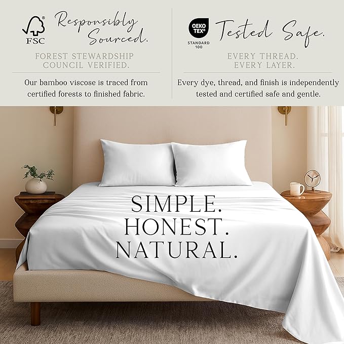 Karissa Mae Cooling Bamboo Viscose Queen Size Pillowcase Set | 100% FSC - Image 4