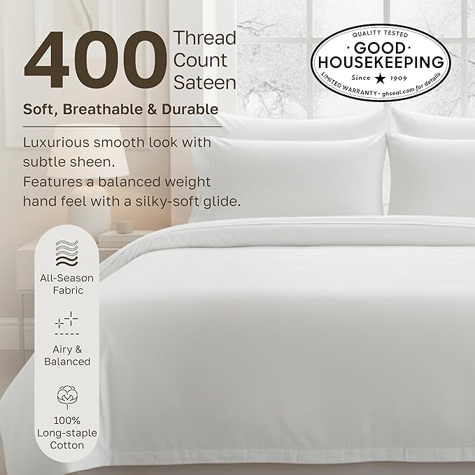 California Design Den 100% Cotton Duvet Cover King Only - Image 4