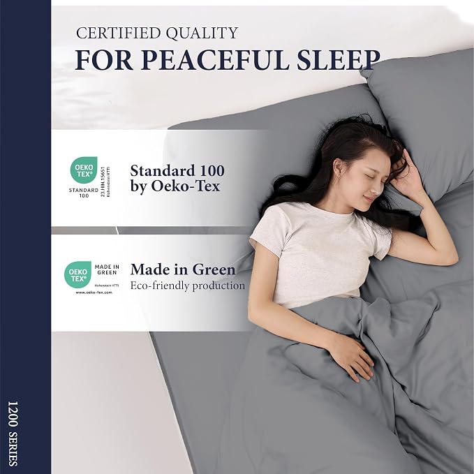 100% Egyptian Cotton Pillow Cases King Size Set of 2 - Image 6