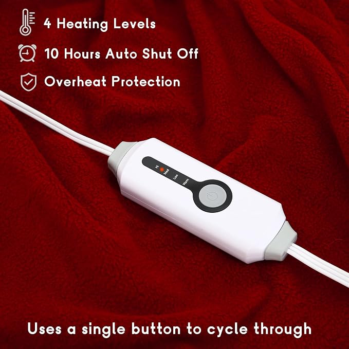Heated Blanket Electric Blanket Full Size 72''x84'' - Image 2