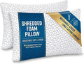 Meoflaw Adjustable Memory Foam Pillows: 2 Pack King Size Shredded Foam Bed by Meoflaw