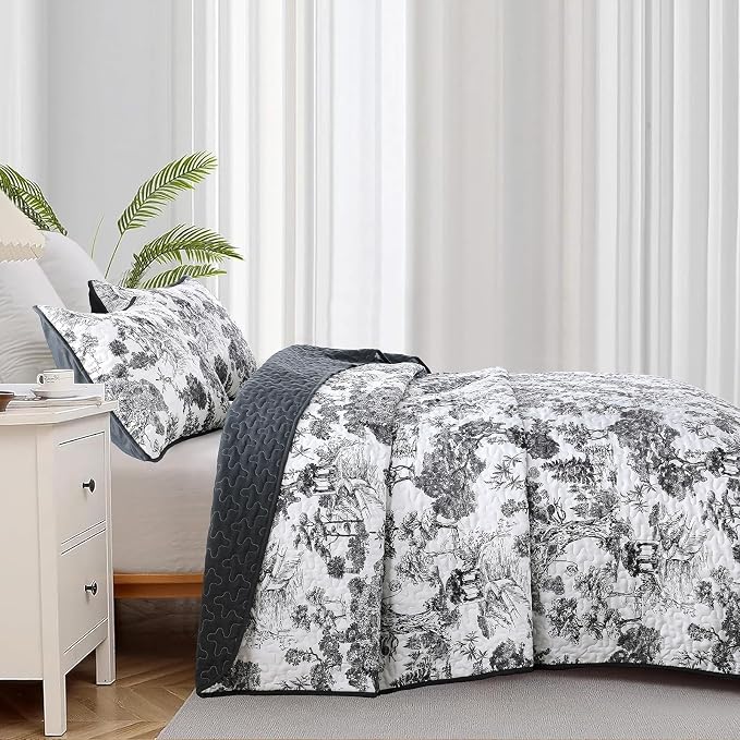 WONGS BEDDING Botanical Quilt Set King Size - Image 3