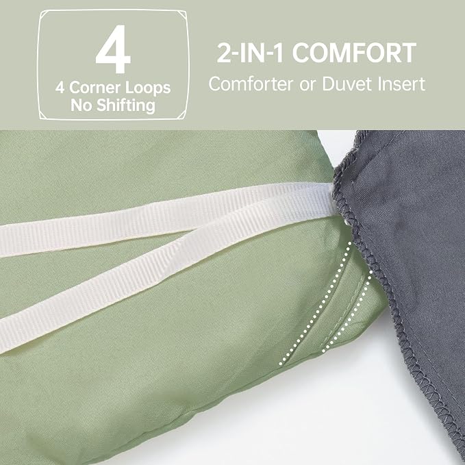 MUXHOMO Green Oversized King Comforter Sets, All Season Ultra Soft Down - Image 6