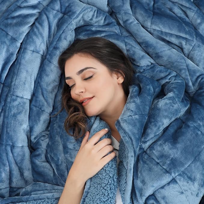 Aemicion Sherpa Weighted Blanket Queen Size 15lbs, Cozy Warm Heavy Blanket as - Image 4