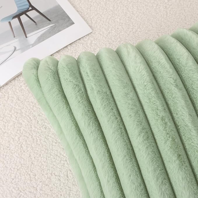Pallene Faux Fur Plush Throw Pillow Covers 20x20 Set of 2, Luxury Soft Fluffy - Image 8