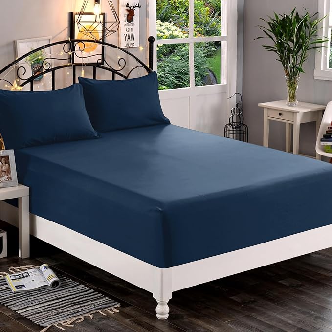 Elegant Comfort 1500 Premium Quality Fitted Sheet Ultra Soft 18-24 Inch Extra - Image 2