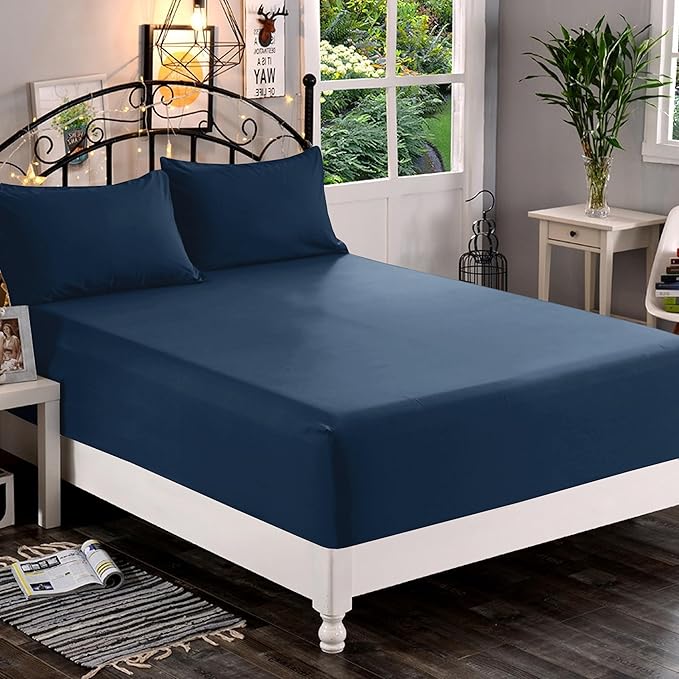 Elegant Comfort 1500 Premium Quality Fitted Sheet Ultra Soft 18-24 Inch Extra - Image 2
