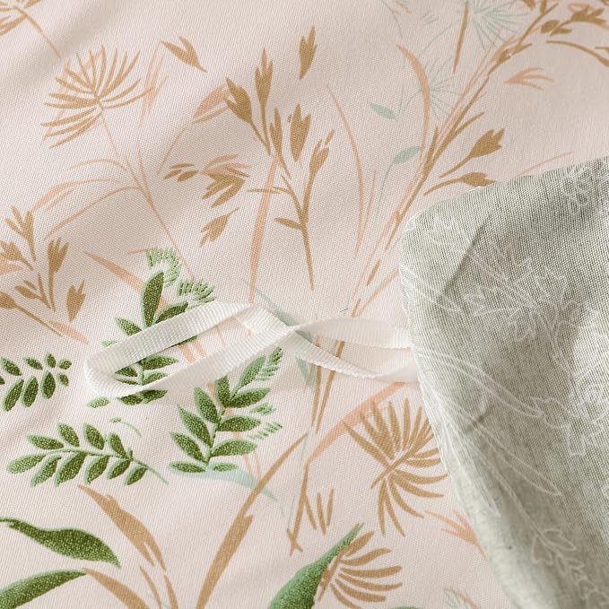 OAITE Duvet Cover King Size, Reversible Fresh Camellia Light Yellow Duvet Cover - Image 6