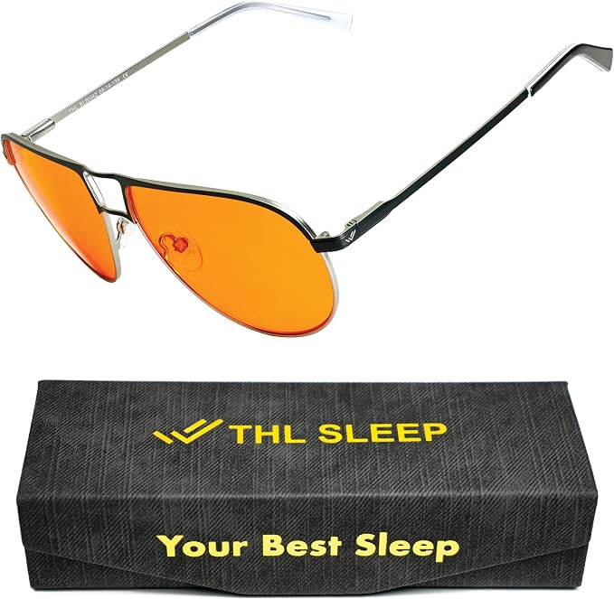 Orange Aviator Blue Light Blocking Glasses - Image 8