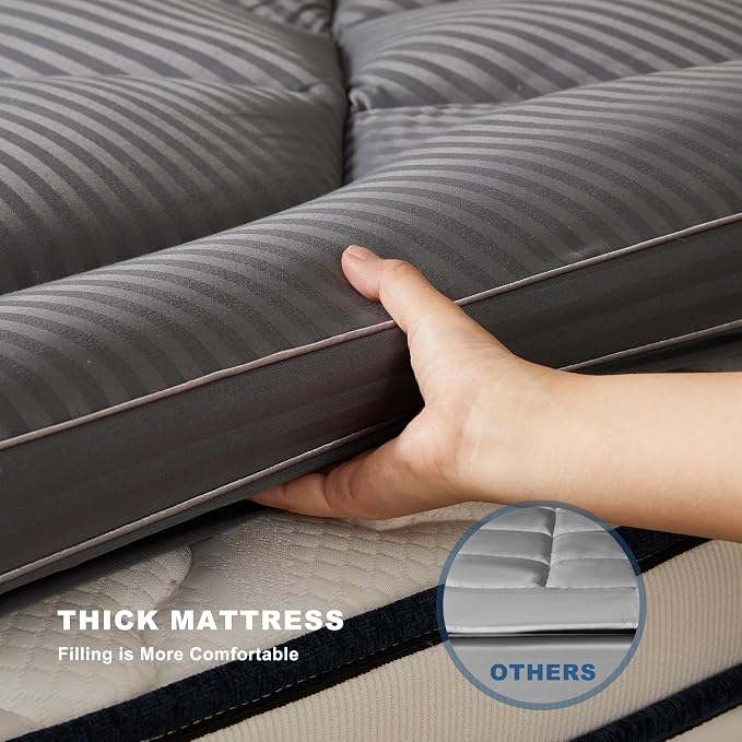 BEDLORE Full Mattress Topper, Thick Pillow Top Pad - Image 7