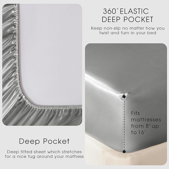 FreshCulture Satin Sheets Full Size - Image 4