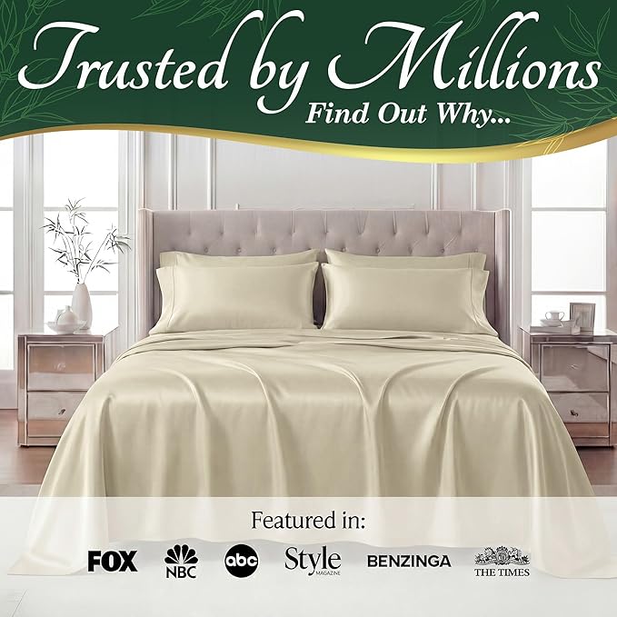 DECOLURE 100% Viscose Derived from Bamboo Sheets California King Size - Image 5