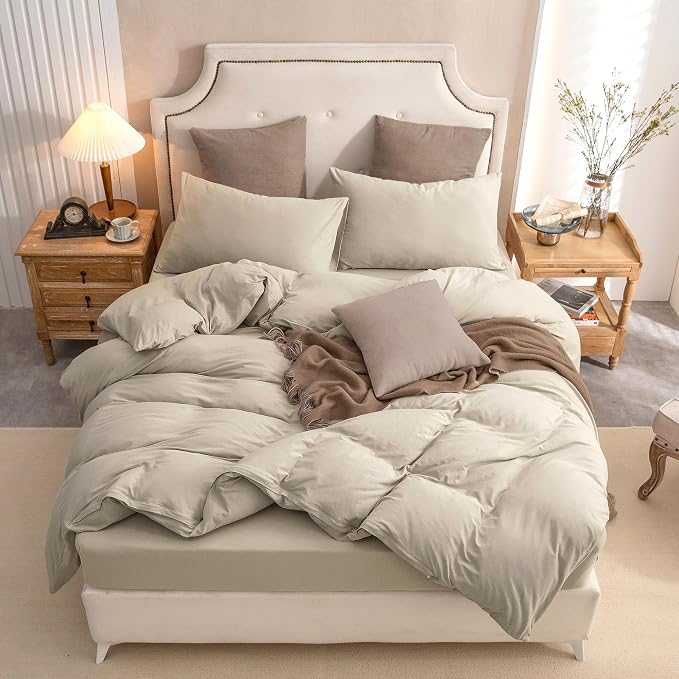 PURE ERA Jersey Knit Duvet Cover Set 100% T-Shirt Cotton Super Soft Comfy 3pc - Image 8