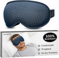 Weighted Blackout Sleep Mask for Men: 3D Contoured Zero Eye Pressure Sleep Mask by FACEMOON