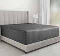 California Design Den Cotton Sateen Damask Stripe King Deep Pocket Fitted Sheet by CaliforniaDesignDen