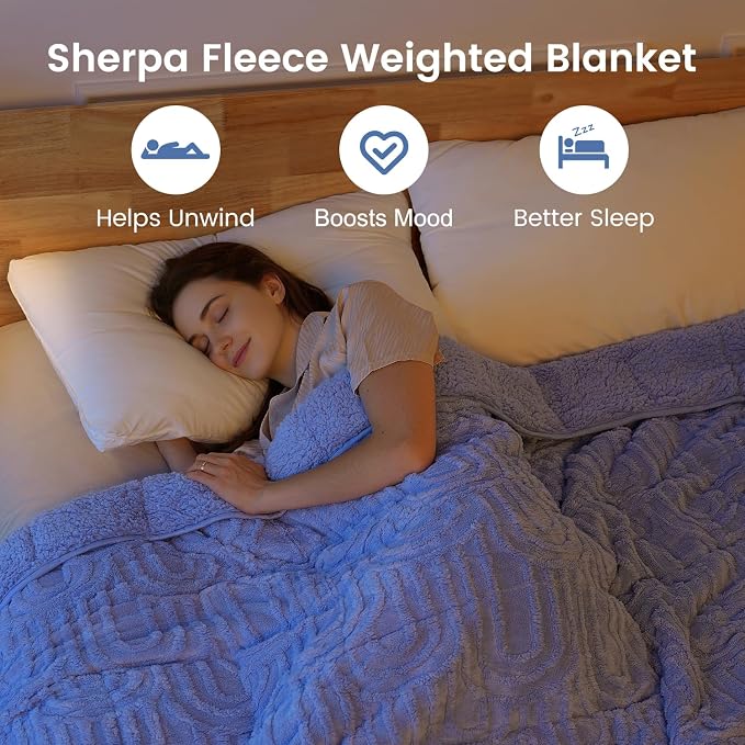 Sherpa Fleece Adult Weighted Blanket Great - Image 2