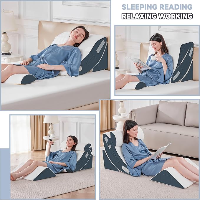 Yojoker 4PCS Orthopedic Bed Wedge Pillow Set - Image 4