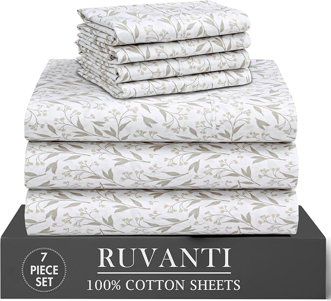 RUVANTI 7 Pcs Cotton Sheets by Ruvanti