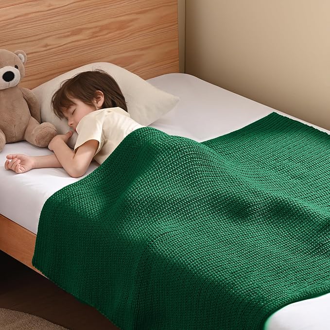 Guohaoi Knitted Weighted Blanket Kids No Beads Cooling Heavy Blanket, Home by GuohuoiHomeKitchen