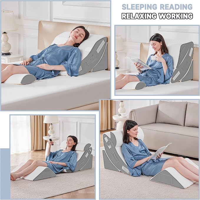 Yojoker 4PCS Orthopedic Bed Wedge Pillow Set - Image 2