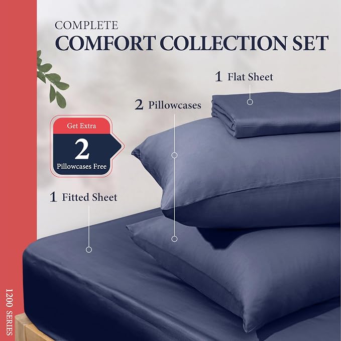 100% Egyptian Cotton King Size Sheets Set - Image 3
