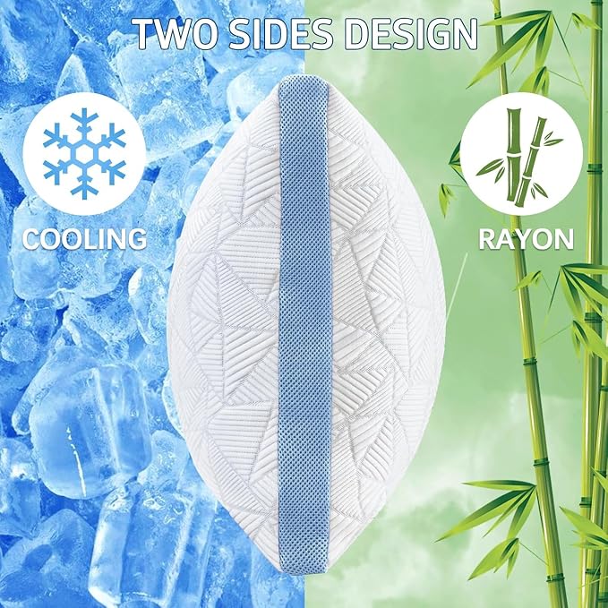 BETU Cooling Standard Pillow, Shredded Memory Foam Cool Pillow - Image 2