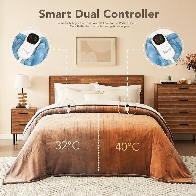 Homemate Heated Electric Blanket Queen Size - Image 6
