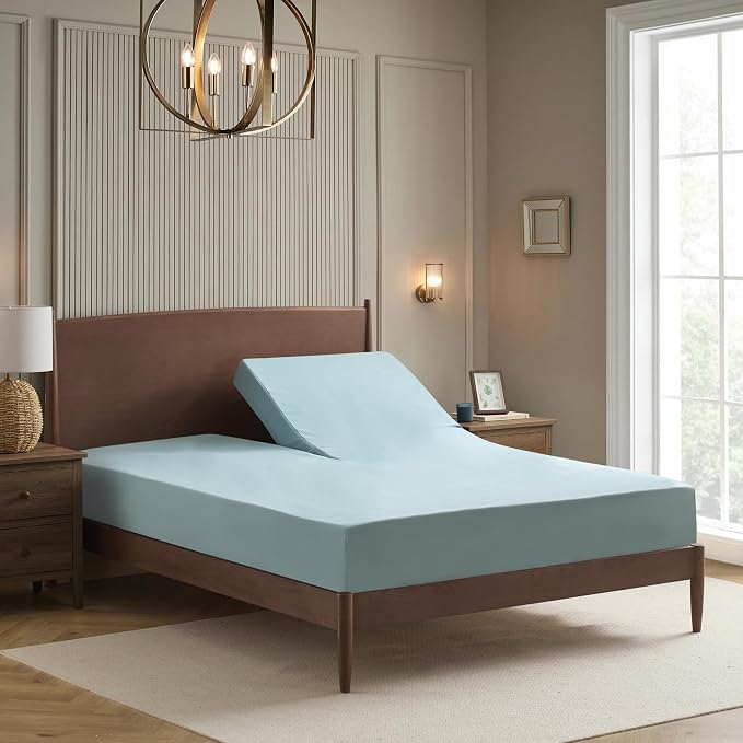 Split Head King Sheets Set for Adjustable Beds 4 Piece Flex Top Bed Sheets – by SweetHomeCollection