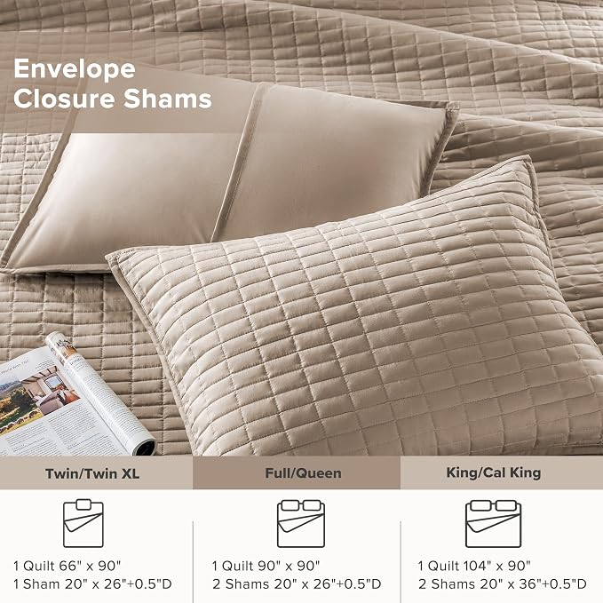 Comfort Spaces Kienna Quilt Set- Double Sided Stitching Design Summer Blanket - Image 5