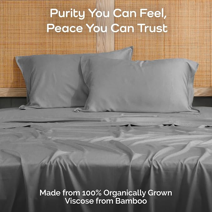 Pillow Cases Queen Size Set of 2 Pillowcases 100% Viscose Derived from Bamboo - Image 2