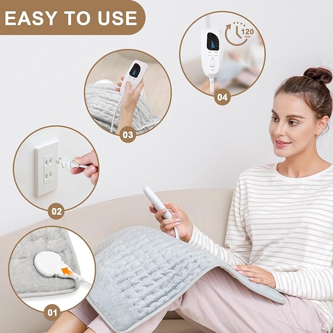 Deepsoon Heating Pad, Electric Heating Pads - Image 3