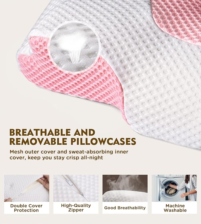 Osteo Cervical Pillow for Neck Pain Relief, Hollow Design Odorless Memory Foam - Image 6