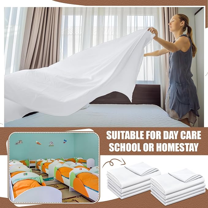 SmoothNovelty 30 Pack Twin Flat Sheets Bulk Soft Microfiber Massage Spa Bed - Image 4