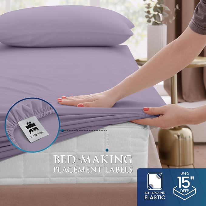 Utopia Bedding Twin Size 3 Piece Sheet Set - Image 3