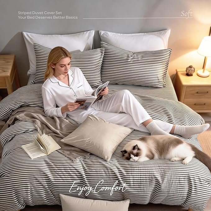 JELLYMONI Duvet Cover, 100% Natural Cotton, Printed Comforter Cover - Image 3