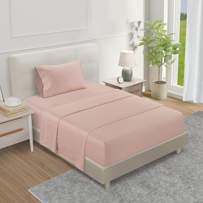 100% Cotton Bed Sheets Sateen Weave Twin XL Size Sheet Set, No Pilling & by CHATEAUHOMECOLLECTION