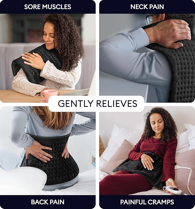 GENIANI Electric Heating Pad for Back Pain & Cramps Relief, Electric Throw - Image 2