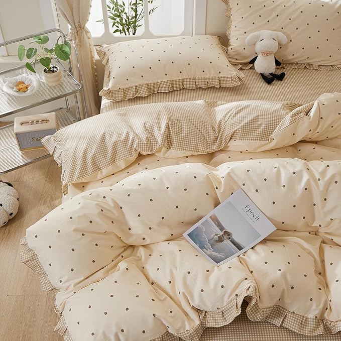 mixinni Floral Duvet Cover Set Twin XL Size – 100% Cotton 3-Piece Bedding Set by mixinni